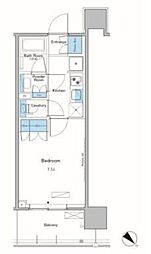 ルフォンプログレ滝野川 9階1Kの間取り