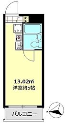 メゾン・ド・オルジュ ワンルームの間取図画像