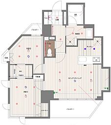 ドゥーエ東池袋 7階2LDKの間取り