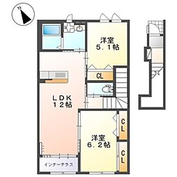 ルミナス川島田 2階