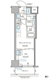 パークアクシス住吉ガーデンスクエア 1DKの間取図画像