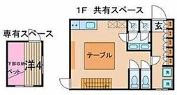 Ｓｅｒｅｎａ 3階ワンルームの間取り