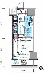 ジェノヴィア青砥スカイガーデン 1Kの間取図画像