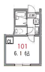 パールシティ板橋 1階1Kの間取り