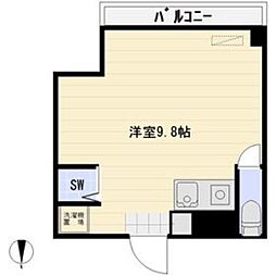 華園ビル ワンルームの間取図画像