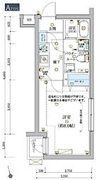 大田区蒲田1丁目マンション 1Kの間取図画像