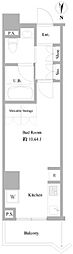ビーシティアパートメント中野イースト 3階ワンルームの間取り