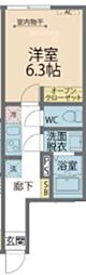 相模原市緑区橋本4丁目アパート 1Kの間取図画像