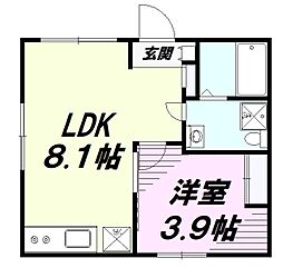 カンパネラ寺町 4階1LDKの間取り