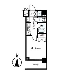 京急空港線 大鳥居駅 徒歩5分の賃貸マンション 4階1Kの間取り