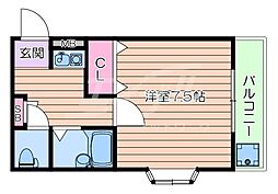 シャトーマルゴー 1Kの間取図画像