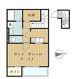 レオネクストサンフラワー3 1Kの間取図画像