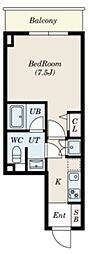 PASEO上野御徒町 1Kの間取図画像