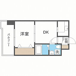 エステート・モア薬院通り 2Kの間取図画像