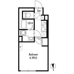 GRANPASEO北新宿 1Kの間取図画像
