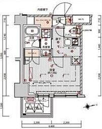 プレシャスハーモニー八王子 1Kの間取図画像