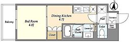 GRANPASEO清澄白河2 1DKの間取図画像