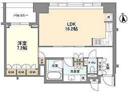 LaSante麻布十番 1LDKの間取図画像