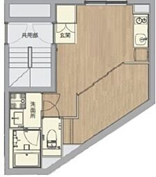 ミライズ中野江原町レジデンス 5階1DKの間取り