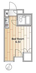 メゾン・ドゥK2 ワンルームの間取図画像