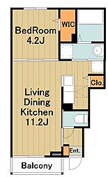 メゾンリファーレ 1階1LDKの間取り