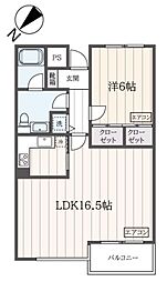 京王相模原線 京王永山駅 徒歩7分の賃貸マンション 3階1LDKの間取り