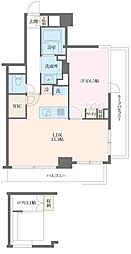 MFPRコート麻布十番 8階1LDKの間取り