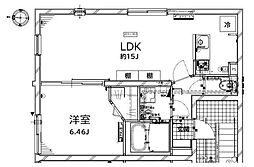 creal住吉 1LDKの間取図画像
