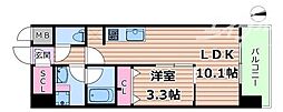 スプランディッド大阪EAST 1LDKの間取図画像