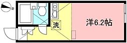 ユナイト八丁畷B・フランクリン ワンルームの間取図画像