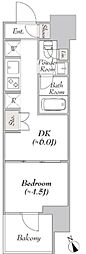 ウエリスアーバン水天宮前 1DKの間取図画像