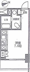 カスタリア門前仲町2 1Kの間取図画像