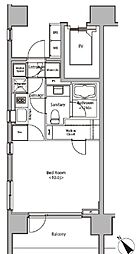 カスタリア大塚 11階ワンルームの間取り