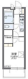 レオパレスめぐみ 3階1Kの間取り