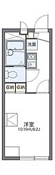 レオパレスリバーサイド 1Kの間取図画像