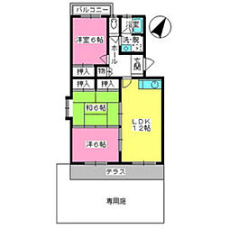 セラヴィ90 3LDKの間取図画像