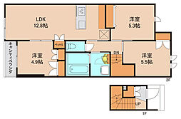 メゾンクレール日暮Ｓｏｕｔｈ 2階3LDKの間取り