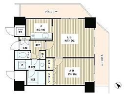 トレステージ目黒 7階1LDKの間取り