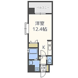 エトゥール山王公園 ワンルームの間取図画像