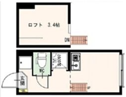 GLANZ 1階ワンルームの間取り