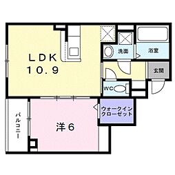 ヒカルサ和歌山本町 3階1LDKの間取り