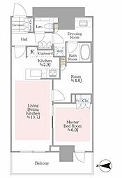 パークシティ中野ザタワーエアーズ 2LDKの間取図画像