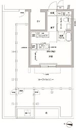 リルシア方南町2 ワンルームの間取図画像