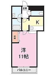 ハイム・ファンタス2 1Kの間取図画像