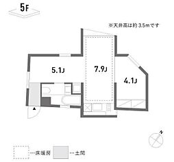 blocco 4階1LDKの間取り