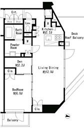 MFPRコート目黒南 8階1LDKの間取り