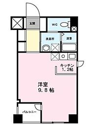 京急本線 梅屋敷駅 徒歩8分の賃貸マンション 3階ワンルームの間取り