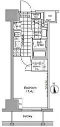 パークハビオ秋葉原エスト 1Kの間取図画像