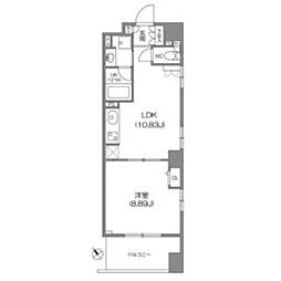 ルクレ新川レジデンス 2階1LDKの間取り