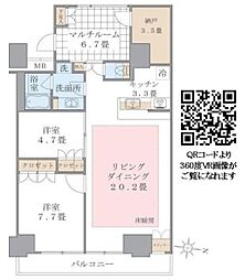 Brilliaist東雲キャナルコート 2LDKの間取図画像
